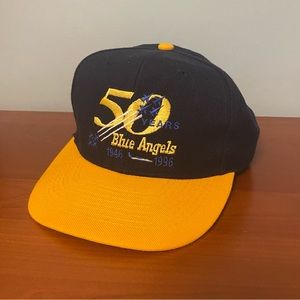 Rare Vintage Blue Angels Navy 50 Year Anniversary Hat 1946-1996 Snapback